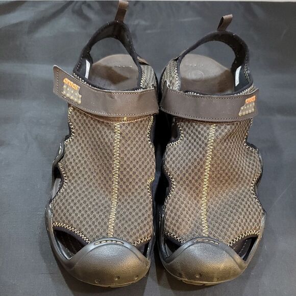 CROCS MEN SWIFTWATER LILEE MESH DECK SANDALS - Picture 3 of 16